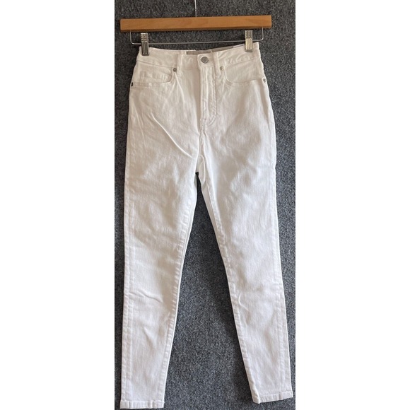 Everlane Jeans Womens 23 The Curvy High Rise Skinny Jean Ankle White NWT READ * - Picture 1 of 13